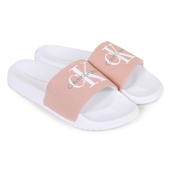 Calvin klein womens chantal heavy canvas slide Clearance